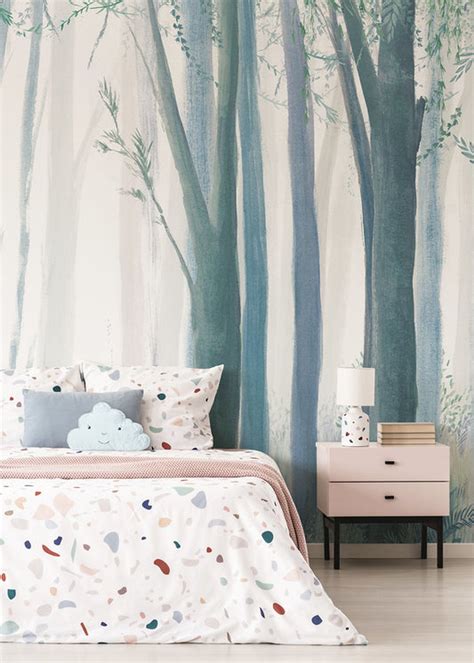 Mural Trees Blue Per Sqm Childrens Wall Murals Tree Wall Murals