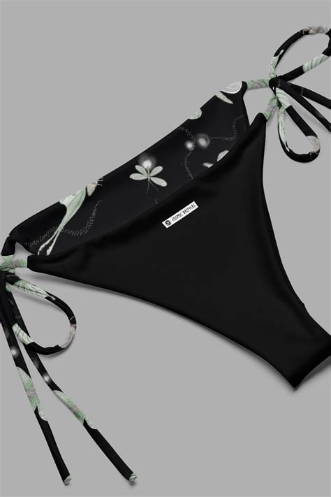 Moonflight Print Recycled String Bikini Bottoms Cosmic Drifters