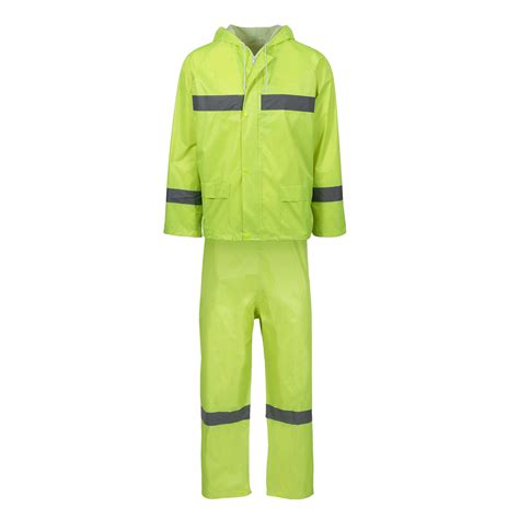 Hi Viz Reflective Rain Suit Protekta Safety Gear