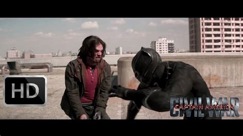 Captain America Civil War Black Panther Vs Winter Soldier Extended Scene [full Hd] Youtube