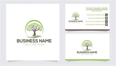 Natural Tree Logo With Business Card Graphic By Arman Hossen · Creative