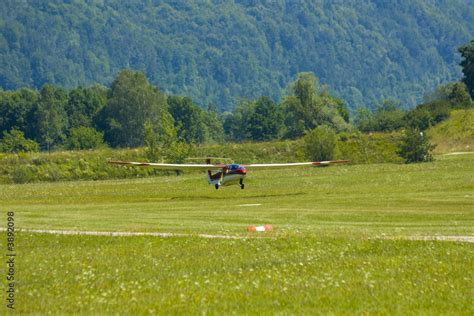 Ultralight Aircraft With Pusher Configuration Propeller Stock Photo