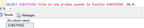 Función Substring En Sql Server