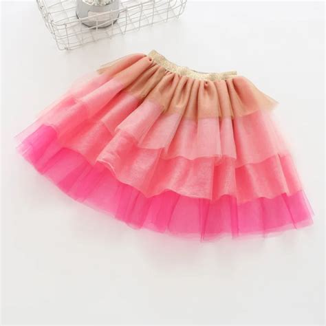 New Arrival Children Skirt Girls Lace Tutu Skirt Gradient Gauze Skirts