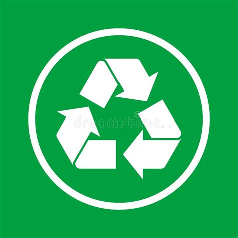 Esboço Simples De Placa De Reciclagem Verde ícone Ou Logotipo Linear