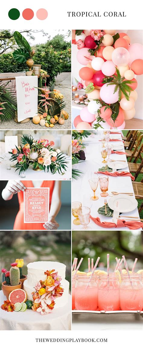 Tropical Coral Wedding Inspiration