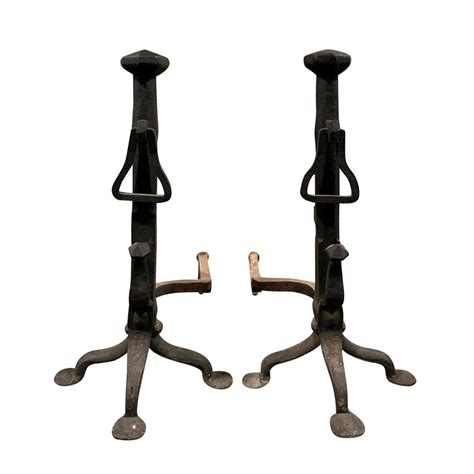 Pair Bradley And Hubbard Andirons C1910 Signed At 1stdibs