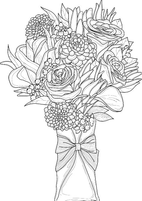 Coloriages Bouquet De Fleurs Coloriages Imprimables