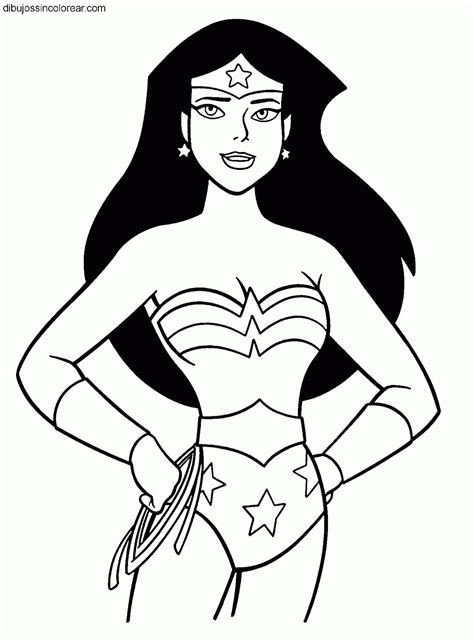 Dibujos De La Mujer Maravilla Wonderwoman Para Colorear