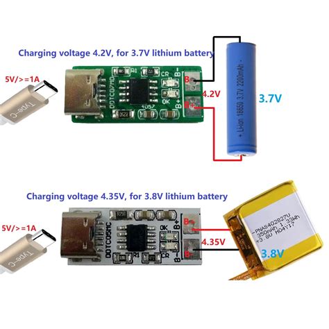 1s Type C To 42v 435v Step Down Buck Lipo Polymer Li Ion Charger For 37v 38v 18650 Lithium