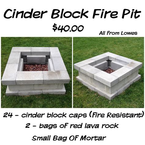 Concrete Block Fire Pit Plans | Fire Pit Ideas