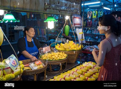 Urban Scene From The Famous Night Market In Hua Hin Hua Hin Is One Of