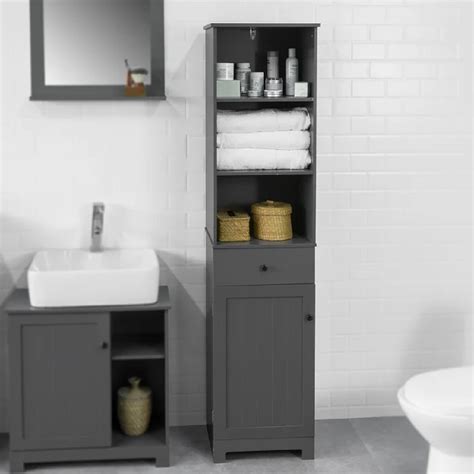 Calix Tallboy Bathroom Cabinet Dark Grey Tallboys Direct Tallboys Direct