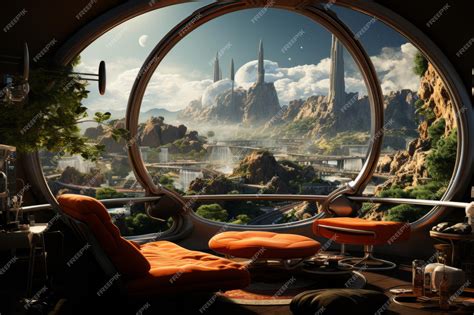 premium photo futuristic space habitat concept art scifi space habi