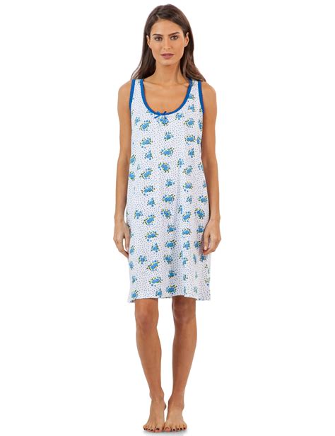 Casual Nights Womens Poly Cotton Sleeveless Nightgown Chemise