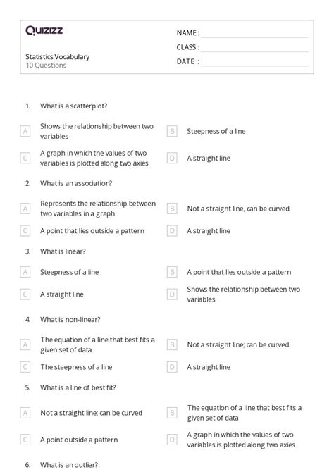 50 Statistics Worksheets For 8th Grade On Quizizz Free And Printable