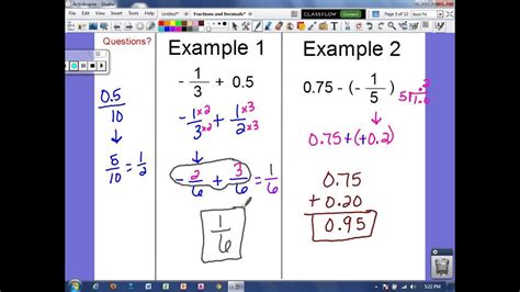 Fractions And Decimals Youtube