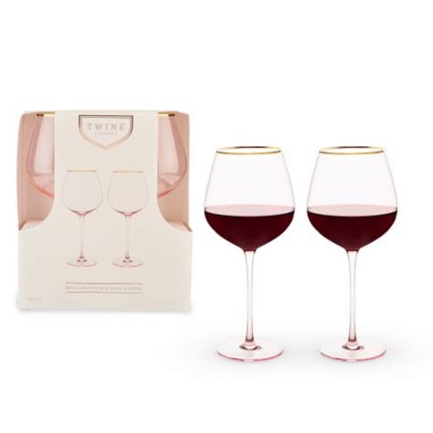 Rose Crystal Red Wine Glass Set By Twine Pack Of Pick N Save