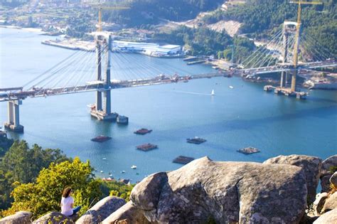 Una imagen de la zona alta del puente de rande en vigo galicia españa