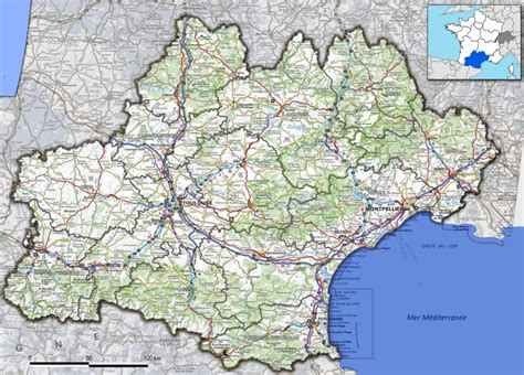 Occitanie road map - Ontheworldmap.com