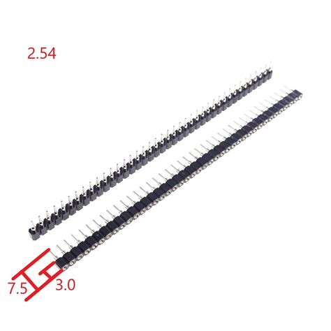 Pcs Single Row Pin Mm Round Female Pin Header Machined X P