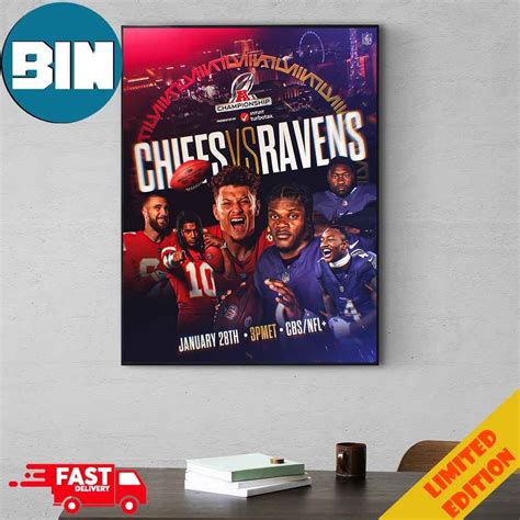 The Afc Championship Is Set Kansas City Chiefs Vs Baltimore Ravens Nfl Playoffs 2023 2024 Poster