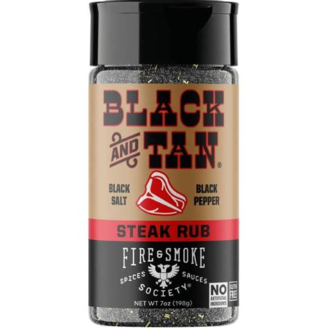 Fire And Smoke Society Black And Tan Beef And Steak Seasoning Rub 6 Ounce