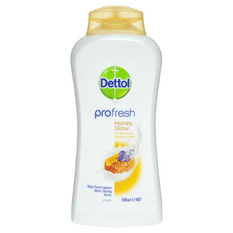 Dettol Profresh Shower Cream Body Wash Honey Glow 500mL - Allcare Warehouse