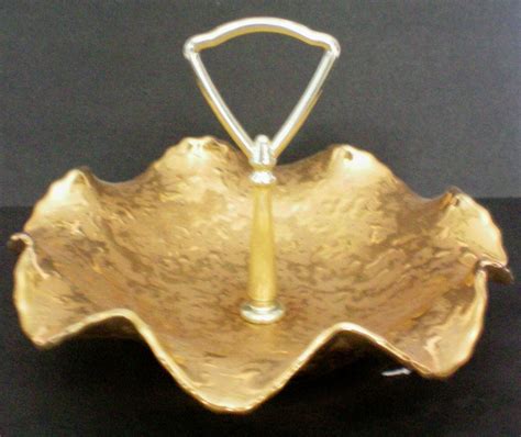 22 Kt Gold Park Ave China Weeping Gold Candy Dish 4227