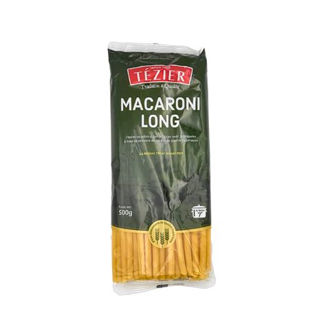 Pâtes Macaroni Long Tézier 500g Easygustofr