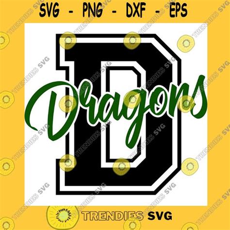Animals Svg Dragons Svg Dragons Varsity Mascot Sports Svg High School