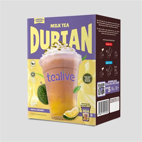 Tealive Durian Milk Tea 6s X 25g Shopee Malaysia