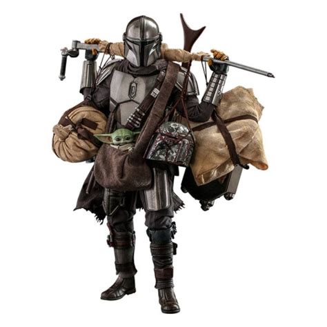 Figure Hot Toys TMS Star Wars The Mandalorian The Mandalorian Grogu Deluxe Version On
