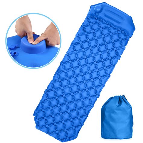 Image Ultralight Self Inflatable Sleeping Pad Folding With Pillow