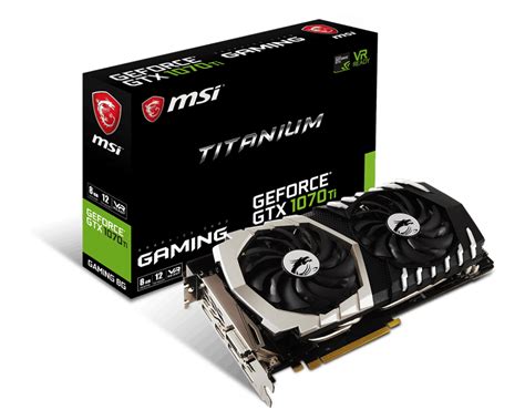 MSI Gaming GeForce GTX 1070 Ti 8GB GDRR5 256-bit HDCP Support DirectX ...