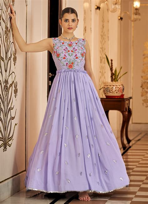 Buy Lavender Color Gown Online 234801