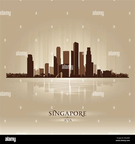 Singapore Asia skyline city silhouette Stock Photo - Alamy