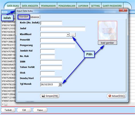 Cara Input Data Buku Pada Software Perpustakaan Standart