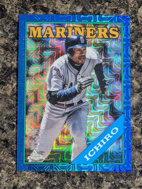 2023 Topps Series 1 ICHIRO Suzuki BLUE MOJO CHROME Silver Pack