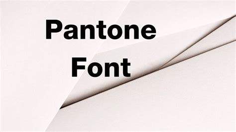 Pantone Font Free Download