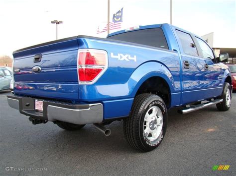 2009 Blue Flame Metallic Ford F150 Xlt Supercrew 4x4 10548625 Photo 3 Car