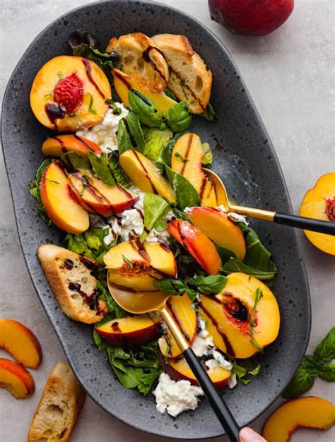 Peach Burrata Salad Therecipecritic