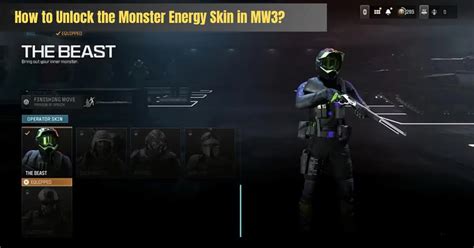 How to Unlock the Monster Energy Skin in MW3? What Operator is the ...