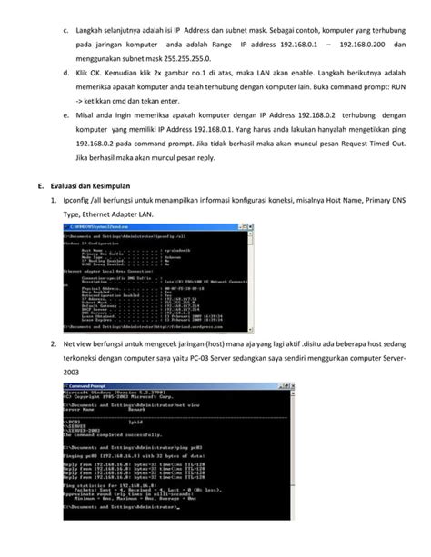 Laporan 2 Instalasi Dan Konfigurasi Lan PDF