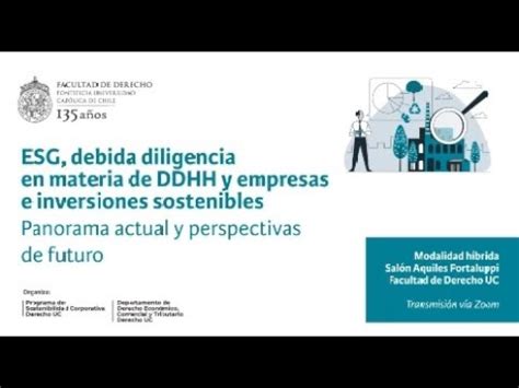 Seminario Esg Debida Diligencia En Materia De Ddhh Y Empresas E