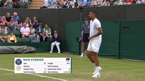 Tennis Wimbledon Nd Round Filip Krajinovic Vs Nick Kyrgios