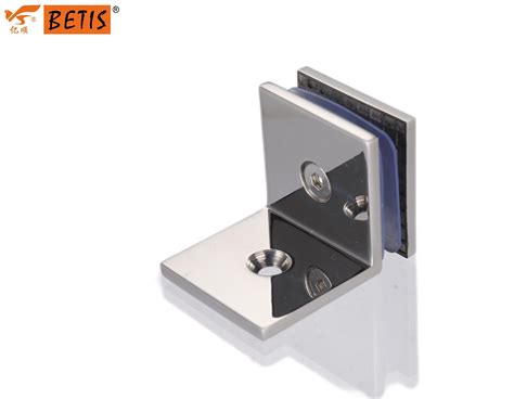 Bathroom Shower Enclosure Hardware Patch Fitting 304 Stainless Steel 90 Degree Wall Mount Heavy