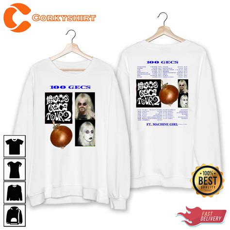 100 Gecs 2023 Tour Merch Fan Shirt 10000 Gecs New Album - Corkyshirt