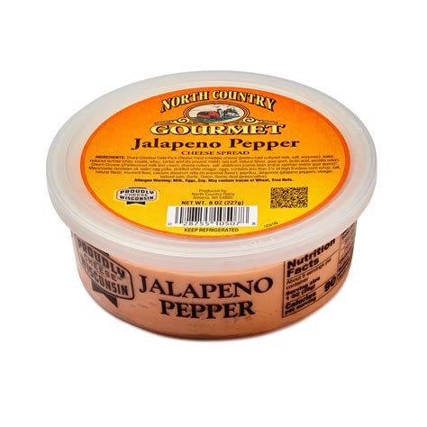 Jalapeno Pepper Cheese Spread 8oz North Country Cheese