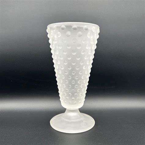 Antique Frosted Vase Etsy